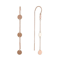 Gold earrings without stones