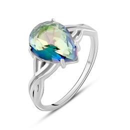 Silver ring with a 2.567-carat mystic topaz