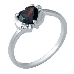 Срібна каблучка з гранатом 0.918ct