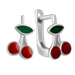 Silver earrings with yemallu