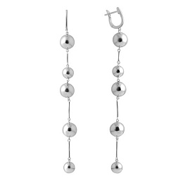 Silver earrings without stones