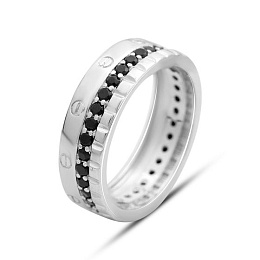 Silver Ring with Fianites