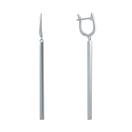 Silver earrings without stones