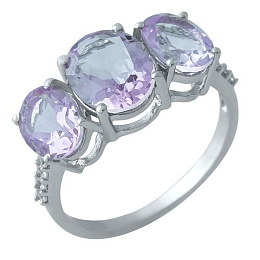 Серебряное кольцо с аметистом 2.2ct