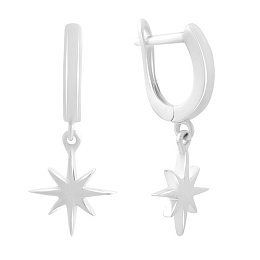 Silver earrings without stones