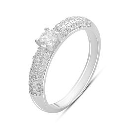 Серебряное кольцо с фианитами