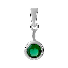 Серебряная подвеска с изумрудом nano 0.625ct