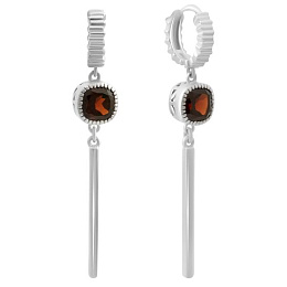 Серебряные серьги с гранатом 2.425ct