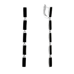 Silver earrings with yemallu