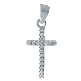 Silver cross with phianites