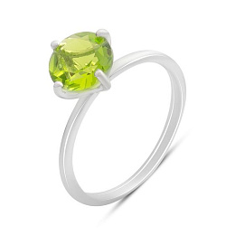 Серебряное кольцо с хризолітом 2.92ct