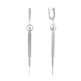 Silver earrings without stones