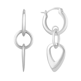Silver earrings without stones