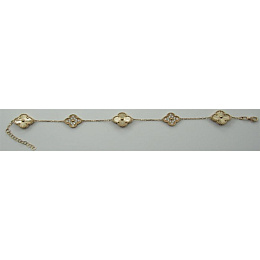 Gold bracelet with 3.6ct phianites