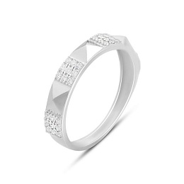 Золота каблучка з фіанітами 0.27ct