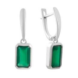 Silver earrings with agate 3.535ct