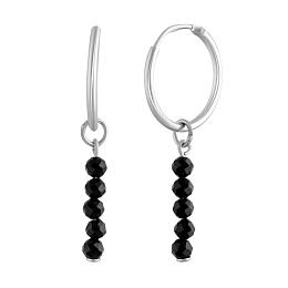 Silver spinel earrings