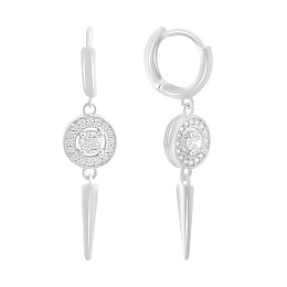 Silver Earrings with Fianites