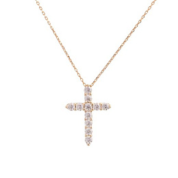 Золоте кольє з фіанітами 0.44ct