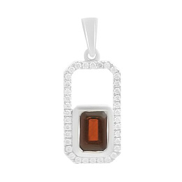 Срібна підвіска з гранатом 1.588ct