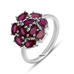 Серебряное кольцо с рубином 3.067ct