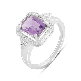 Серебряное кольцо с аметистом