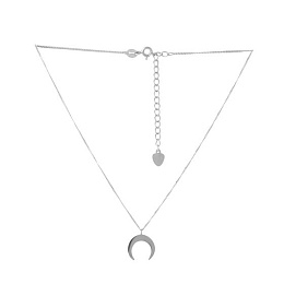 Silver necklace without stones