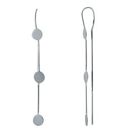 Silver earrings without stones