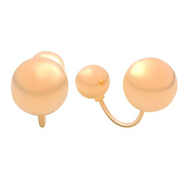 Gold earrings without stones