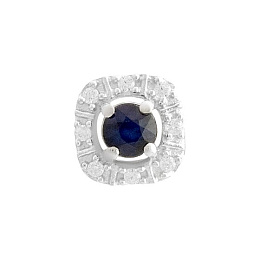 Silver pendant with 0.48ct sapphire and fianites