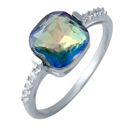 Серебряное кольцо с мистик топазом 5.435ct