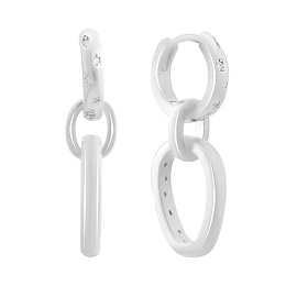 Silver Earrings with Fianites