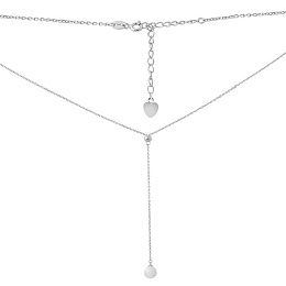 Silver necklace with pearls