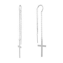 Silver earrings without stones