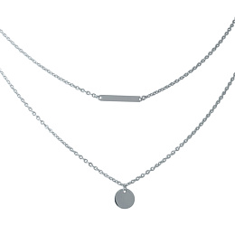 Silver necklace without stones