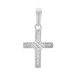 Срібна підвіска з фіанітами 0.44ct