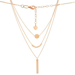 A gold necklace without stones