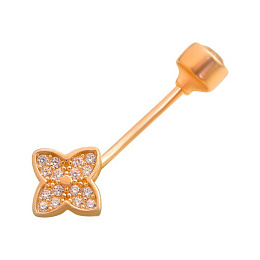 Срібний пірсинг з фіанітами 0.21ct