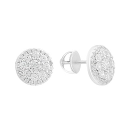 Silver Earrings with Fianites