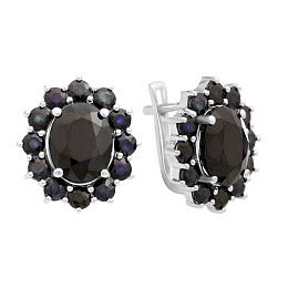 Серебряные серьги с сапфиром 9.813ct