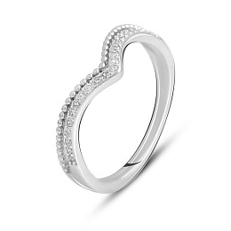 Silver Ring with Fianites