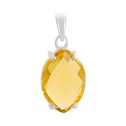 Серебряная подвеска с цитрином nano 5.25ct