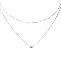 Silver necklace without stones