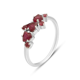 Серебряное кольцо с рубином 1.162ct