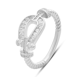 Silver Ring with Fianites