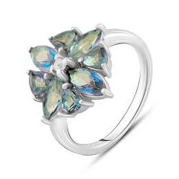 Срібна каблучка з містик топазом 3.6ct
