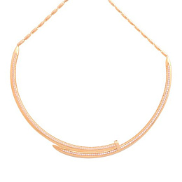 Золотое колье с фианитами 3.32ct