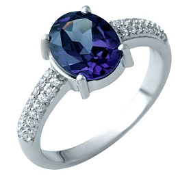 Серебряное кольцо с александритом 3.667ct