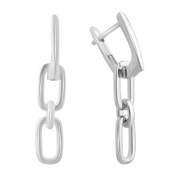 Silver earrings without stones
