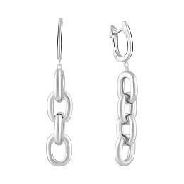 Silver earrings without stones